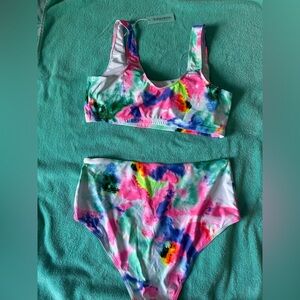 Colorful Tie-Dye Bikini Set